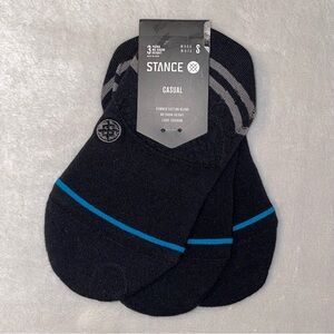 3Pack Stance Black and Blue Casual Socks with Reinforced Heel